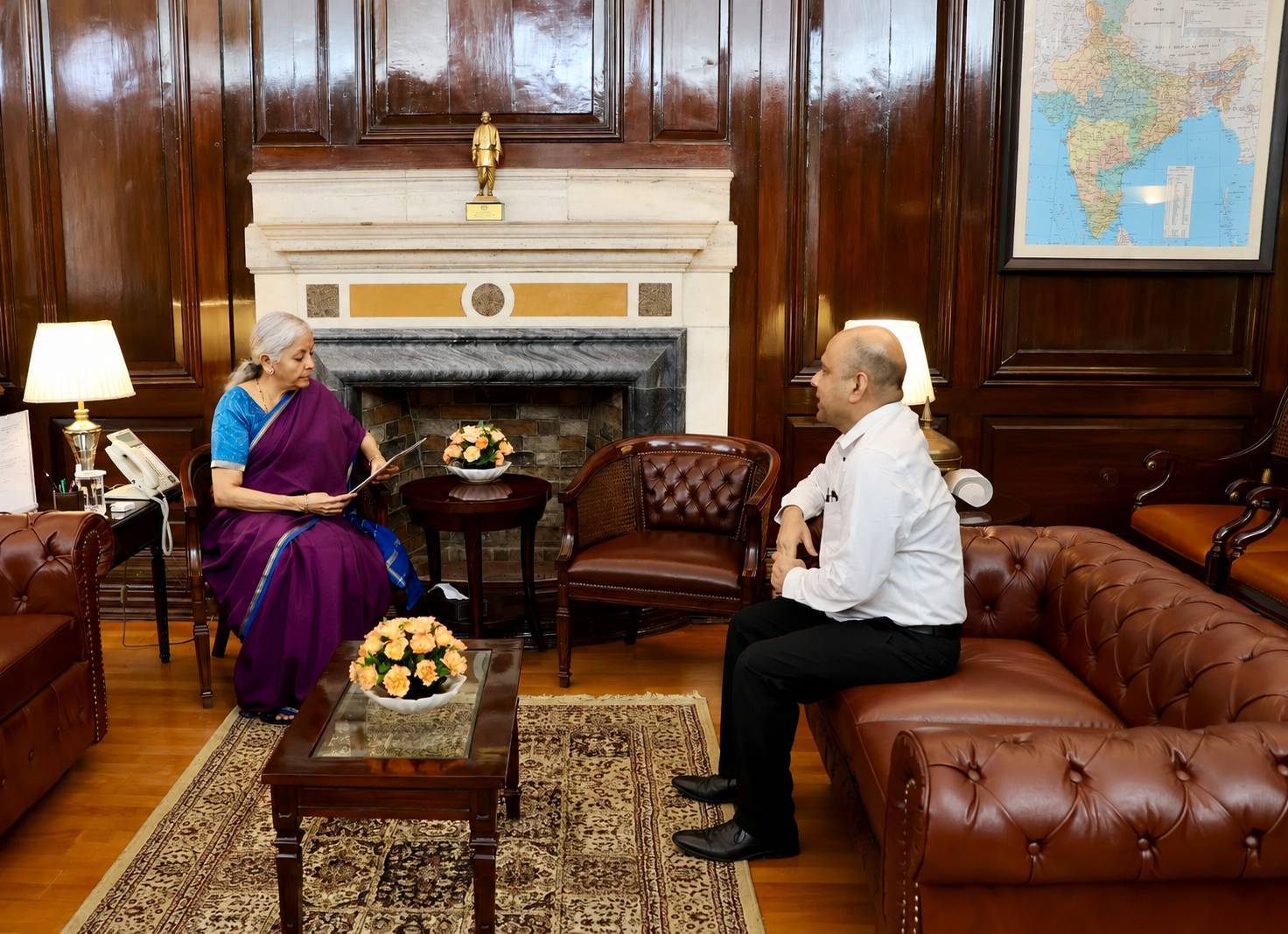 Dr. Rajdeep Roy with Union Finance Minister Nirmala Sitharaman